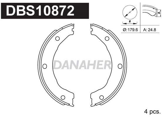 Danaher DBS10872 Parking brake shoes DBS10872: Buy near me in Poland at 2407.PL - Good price!