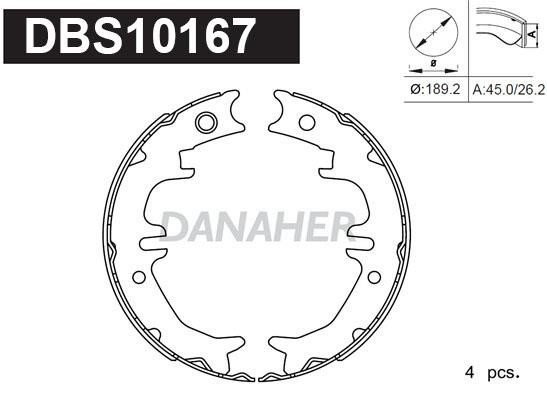 Danaher DBS10167 Szczęki hamulcowe hamulca postojowego DBS10167: Dobra cena w Polsce na 2407.PL - Kup Teraz!