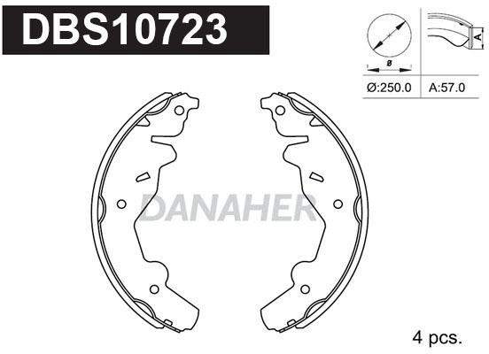 Danaher DBS10723 Колодки тормозные барабанные, комплект DBS10723: Отличная цена - Купить в Польше на 2407.PL!