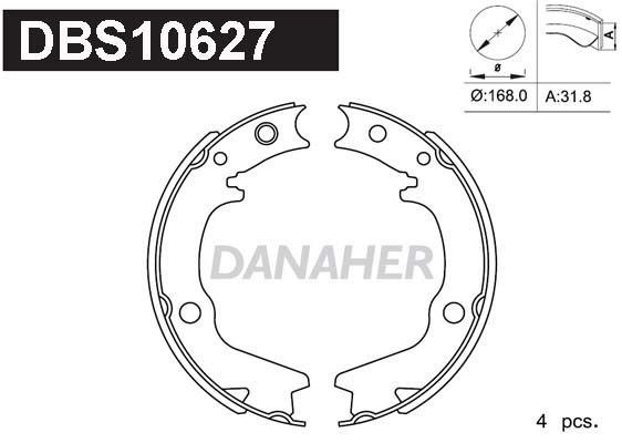 Danaher DBS10627 Parking brake shoes DBS10627: Buy near me in Poland at 2407.PL - Good price!