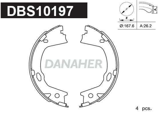 Danaher DBS10197 Колодки тормозные стояночного тормоза DBS10197: Отличная цена - Купить в Польше на 2407.PL!