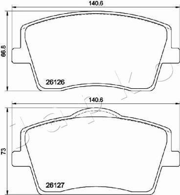 Japko 500353 Brake Pad Set, disc brake 500353: Buy near me at 2407.PL in Poland at an Affordable price!