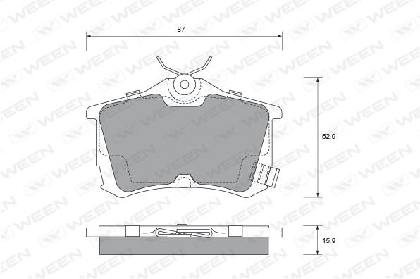 Ween 151-2185 Brake Pad Set, disc brake 1512185: Buy near me in Poland at 2407.PL - Good price!