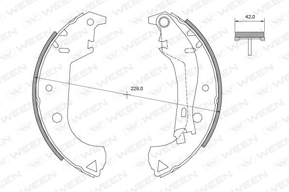 Ween 152-2116 Bremsbackensatz 1522116: Kaufen Sie zu einem guten Preis in Polen bei 2407.PL!