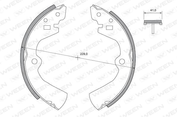 Ween 152-2052 Brake shoe set 1522052: Buy near me at 2407.PL in Poland at an Affordable price!