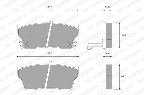 Ween 151-1486 Brake Pad Set, disc brake 1511486: Buy near me in Poland at 2407.PL - Good price!