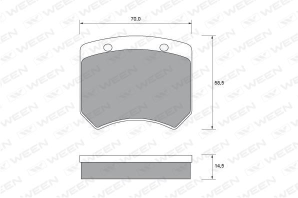 Ween 151-1525 Brake Pad Set, disc brake 1511525: Buy near me in Poland at 2407.PL - Good price!