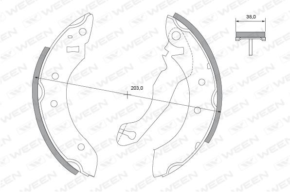 Ween 152-2218 Bremsbackensatz 1522218: Kaufen Sie zu einem guten Preis in Polen bei 2407.PL!