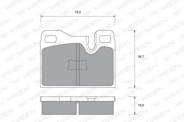 Ween 151-2121 Brake Pad Set, disc brake 1512121: Buy near me in Poland at 2407.PL - Good price!