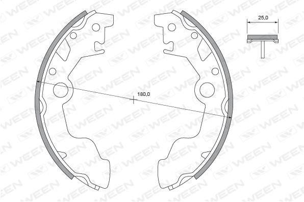 Ween 152-2391 Brake shoe set 1522391: Buy near me at 2407.PL in Poland at an Affordable price!