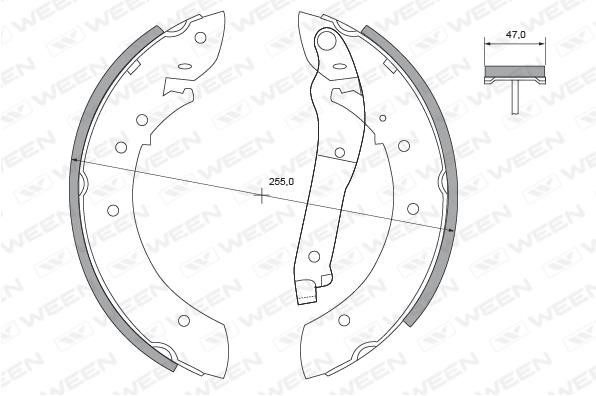 Ween 152-2256 Brake shoe set 1522256: Buy near me at 2407.PL in Poland at an Affordable price!