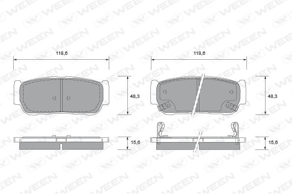 Ween 151-2195 Тормозные колодки дисковые, комплект 1512195: Купить в Польше - Отличная цена на 2407.PL!