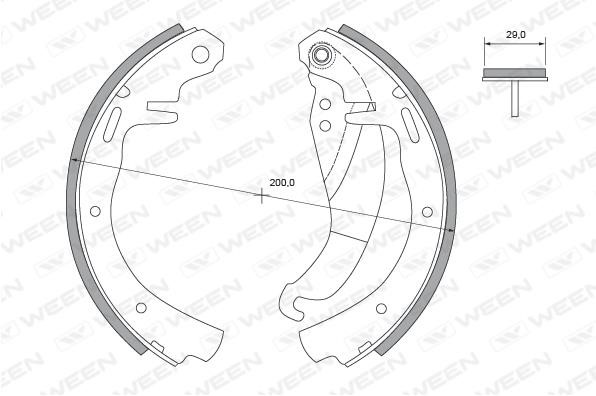 Ween 152-2199 Brake shoe set 1522199: Buy near me at 2407.PL in Poland at an Affordable price!