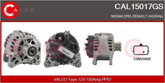 Casco CAL15017GS Alternator CAL15017GS: Buy near me in Poland at 2407.PL - Good price!