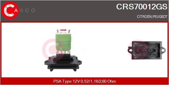 Casco CRS70012GS Резистор, компресор салону CRS70012GS: Приваблива ціна - Купити у Польщі на 2407.PL!