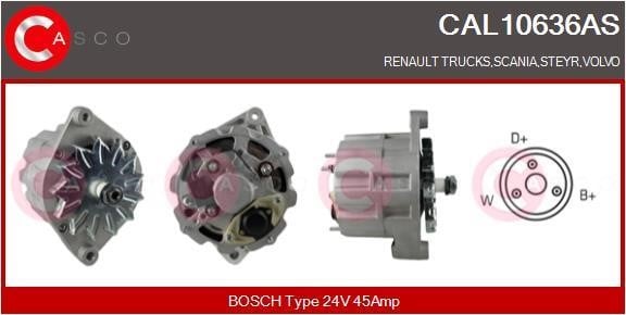 Casco CAL10636AS Alternator CAL10636AS: Buy near me in Poland at 2407.PL - Good price!
