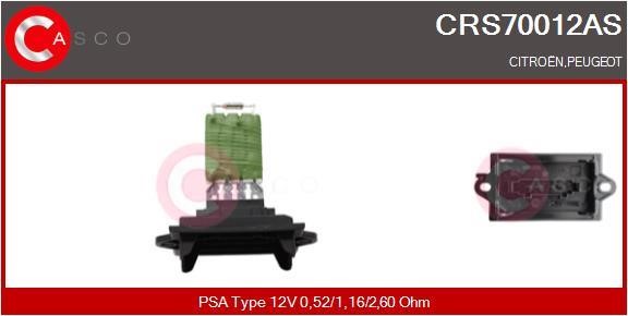 Casco CRS70012AS Резистор, компресор салону CRS70012AS: Приваблива ціна - Купити у Польщі на 2407.PL!