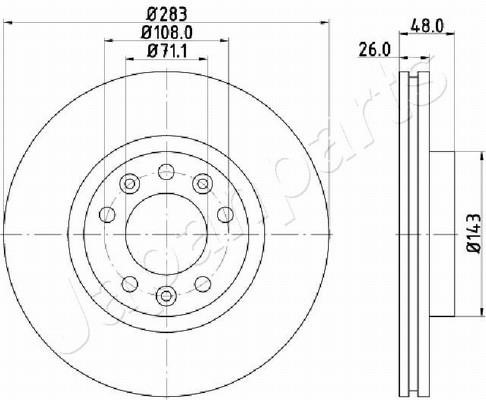 Japanparts DI-0634 Tarcza hamulcowa DI0634: Dobra cena w Polsce na 2407.PL - Kup Teraz!