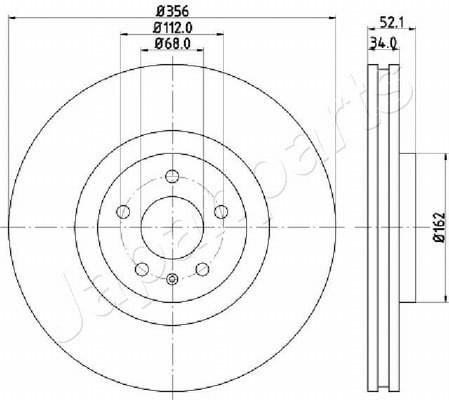 Japanparts DI-0929 Тормозной диск передний вентилируемый DI0929: Отличная цена - Купить в Польше на 2407.PL!