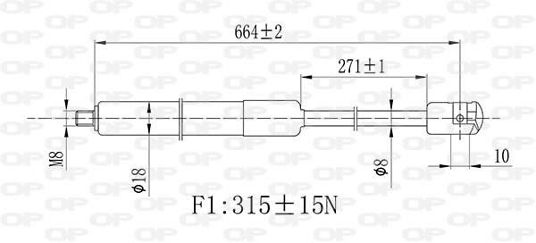Open parts GSR6469.01 Gas hood spring GSR646901: Buy near me in Poland at 2407.PL - Good price!