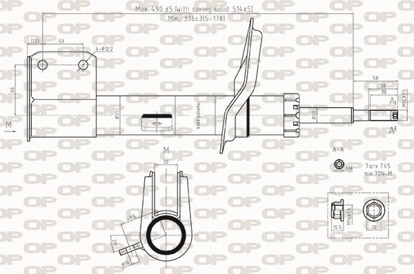 Open parts SAB8555.31 Амортизатор подвески передний правый газомасляный SAB855531: Отличная цена - Купить в Польше на 2407.PL!
