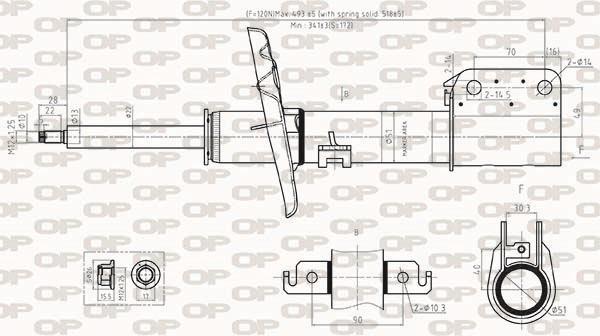 Open parts SAB8522.31 Амортизатор подвески передний газомасляный SAB852231: Отличная цена - Купить в Польше на 2407.PL!