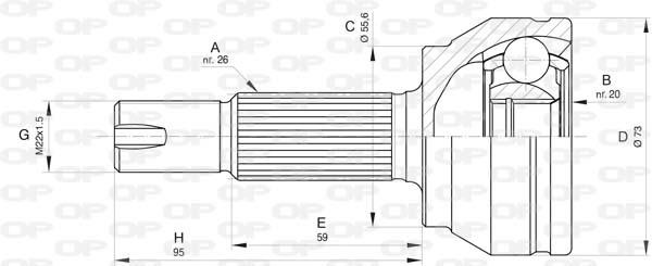 Open parts CVJ5839.10 Joint kit, drive shaft CVJ583910: Buy near me in Poland at 2407.PL - Good price!