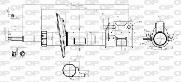 Open parts SAB8385.31 Амортизатор подвески передний левый газомасляный SAB838531: Отличная цена - Купить в Польше на 2407.PL!