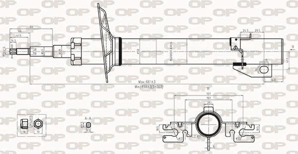 Open parts SAB8541.31 Амортизатор підвіски передній газомасляний SAB854131: Приваблива ціна - Купити у Польщі на 2407.PL!