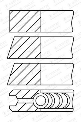 Goetze 08-526411-00 Piston rings for 1 cylinder, set, 1.00mm 0852641100: Buy near me in Poland at 2407.PL - Good price!