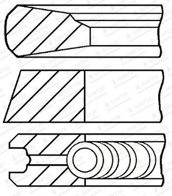 Goetze 08-101100-00 RING SET, PISTON, 1cyl, std 0810110000: Buy near me in Poland at 2407.PL - Good price!