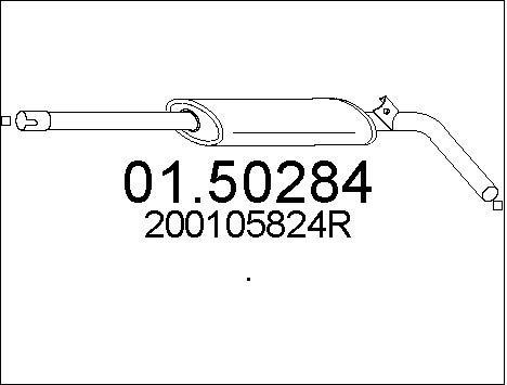Mts 0150284 Central silencer 0150284: Buy near me in Poland at 2407.PL - Good price!