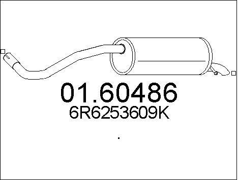 Mts 0160486 End Silencer 0160486: Buy near me in Poland at 2407.PL - Good price!