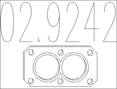 Mts 02.9242 Exhaust pipe gasket 029242: Buy near me at 2407.PL in Poland at an Affordable price!