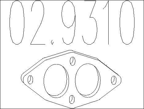 Mts 02.9310 Exhaust pipe gasket 029310: Buy near me in Poland at 2407.PL - Good price!