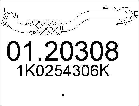 Mts 0120308 Exhaust pipe 0120308: Buy near me in Poland at 2407.PL - Good price!