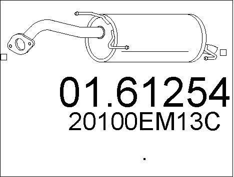 Mts 0161254 End Silencer 0161254: Buy near me in Poland at 2407.PL - Good price!