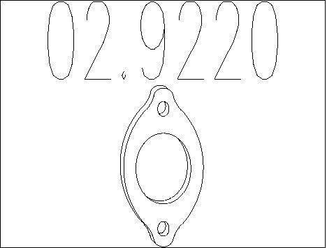 Mts 02.9220 Exhaust pipe gasket 029220: Buy near me in Poland at 2407.PL - Good price!