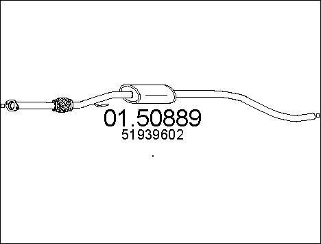 Mts 0150889 Central silencer 0150889: Buy near me in Poland at 2407.PL - Good price!