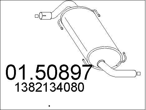 Mts 0150897 Middle Silencer 0150897: Buy near me in Poland at 2407.PL - Good price!