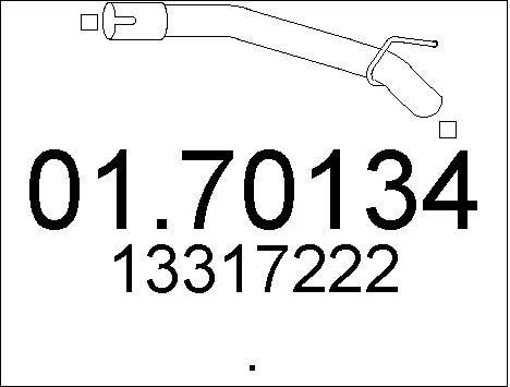 Mts 0170134 Exhaust pipe 0170134: Buy near me in Poland at 2407.PL - Good price!