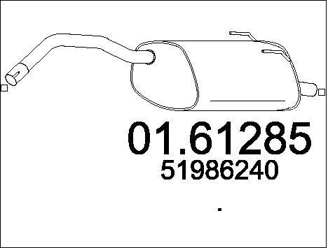 Mts 0161285 End Silencer 0161285: Buy near me in Poland at 2407.PL - Good price!