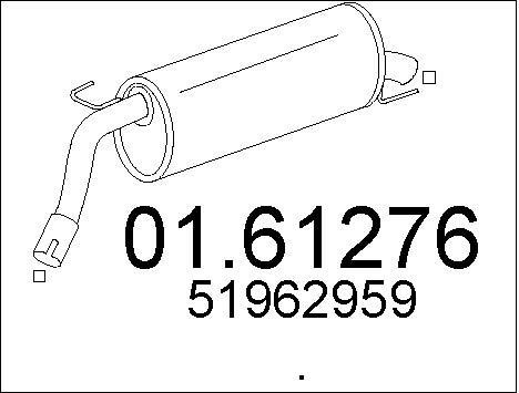 Mts 0161276 End Silencer 0161276: Buy near me in Poland at 2407.PL - Good price!