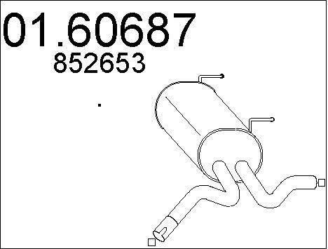 Mts 0160687 End Silencer 0160687: Buy near me in Poland at 2407.PL - Good price!