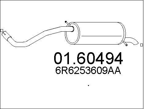 Mts 0160494 End Silencer 0160494: Buy near me in Poland at 2407.PL - Good price!