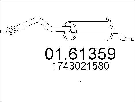 Mts 01.61359 End Silencer 0161359: Buy near me in Poland at 2407.PL - Good price!