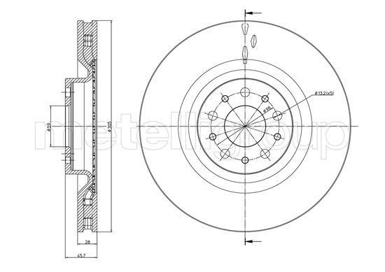 Trusting DF1548 Front brake disc ventilated DF1548: Buy near me in Poland at 2407.PL - Good price!