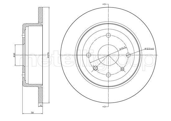 Trusting DF1401 Rear brake disc, non-ventilated DF1401: Buy near me in Poland at 2407.PL - Good price!