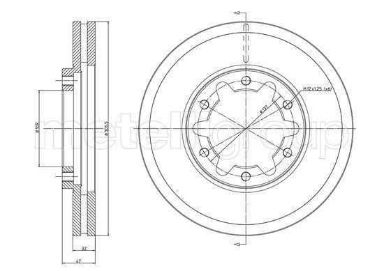 Trusting DF877 Front brake disc ventilated DF877: Buy near me in Poland at 2407.PL - Good price!