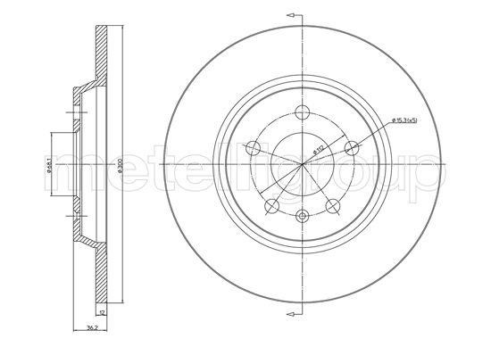 Trusting DF1184 Rear brake disc, non-ventilated DF1184: Buy near me in Poland at 2407.PL - Good price!